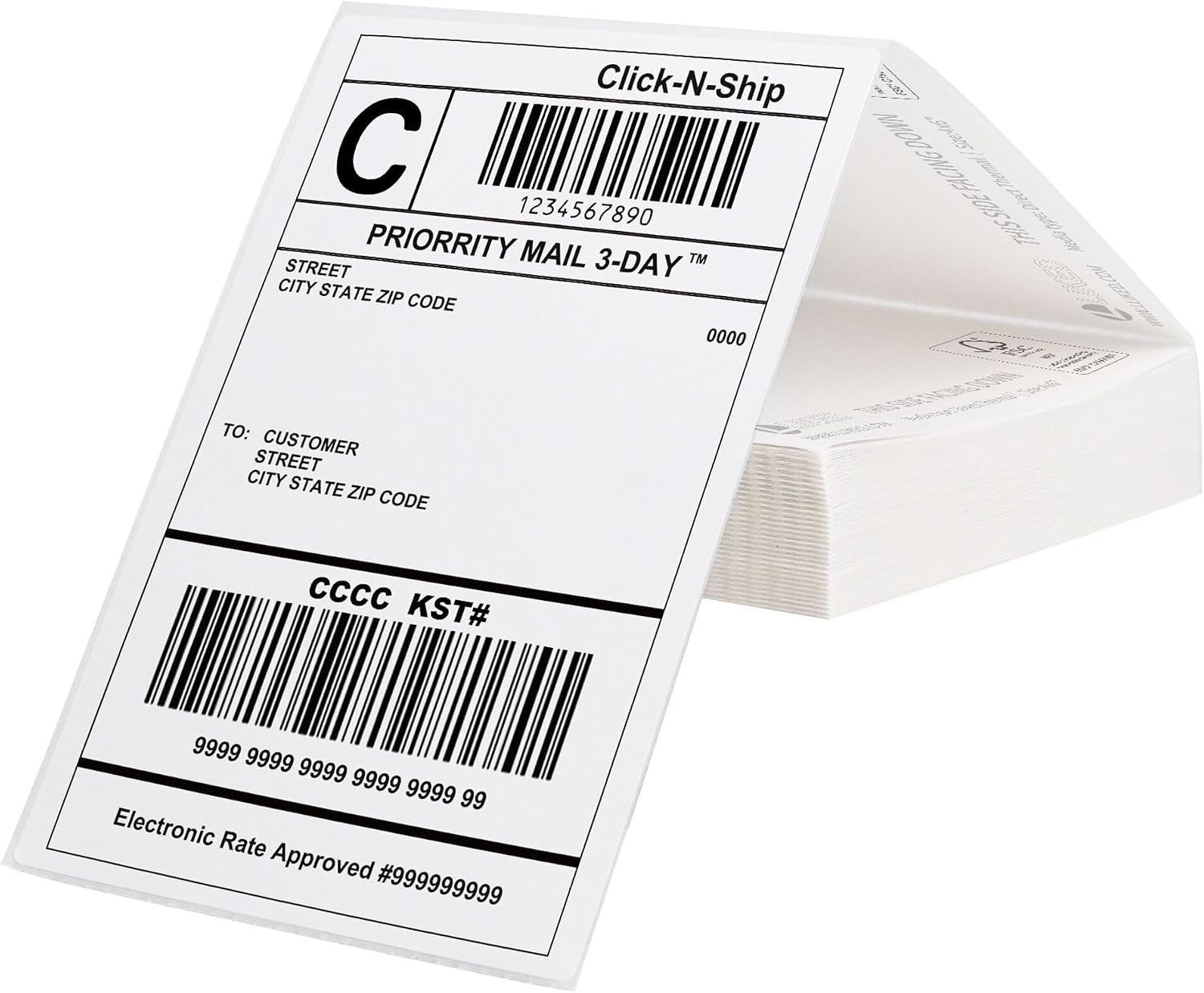 4" x 6" Thermal Shipping Labels for Ecommerce, Waybill & Exports (100mm x 150mm) - Pack of 500pcs
